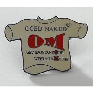 Vintage Odyssey of the Mind Coed Naked OM Pin Shirt Get Spontaneous With The Mou